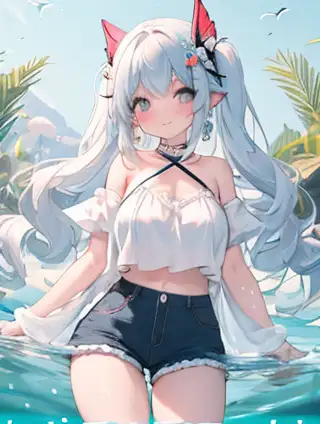 巨型雕塑与冲浪：艺术与自然的交响曲
